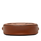 Celine Triomphe Crossbody Oval Shoulder Bag Brown Leather — view 3