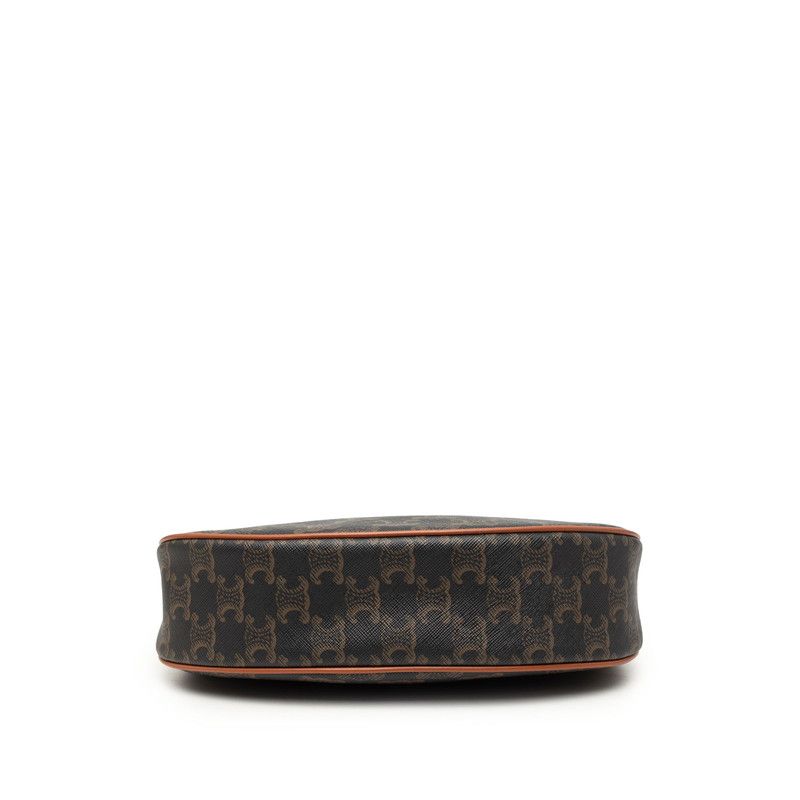 Celine Triomphe Ava Shoulder Bag Black Brown Leather — view 3