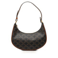 Celine Triomphe Ava Shoulder Bag Black Brown Leather