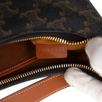 Celine Triomphe Ava Shoulder Bag Black Brown Leather — view 6