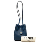 Fendi Origami Mini Tote Shoulder Bag Blue Leather — view 7