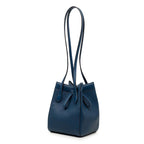 Fendi Origami Mini Tote Shoulder Bag Blue Leather — view 2