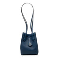 Fendi Origami Mini Tote Shoulder Bag Blue Leather