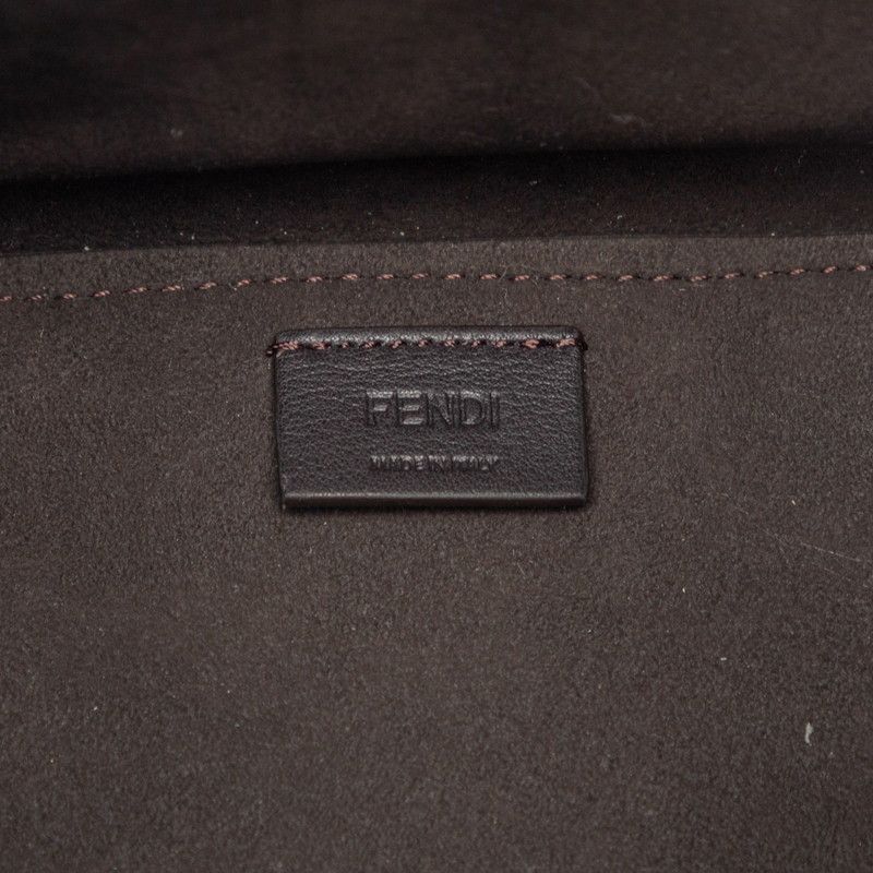Fendi Origami Mini Tote Shoulder Bag Blue Leather — view 5