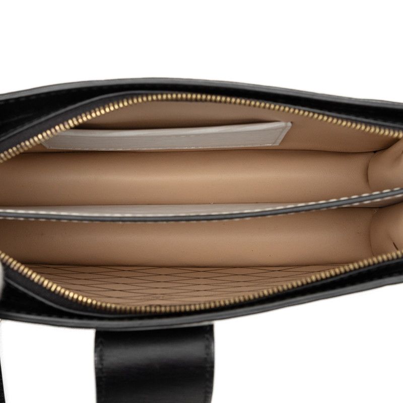 Louis Vuitton Epi Trunk Clutch Chain Shoulder Bag White Black Leather — view 4