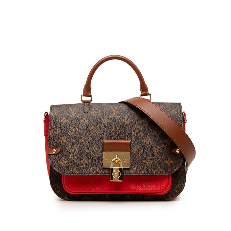 Louis Vuitton Monogram Vaugirard PM 2-Way Shoulder Bag Brown Coquelicot