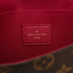 Louis Vuitton Monogram Pochette Felicie Chain Shoulder Bag Brown Fuchsia Leather — view 5