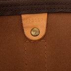 Louis Vuitton Monogram Keepall 55 Boston Bag Brown Leather — view 6