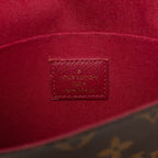 Louis Vuitton Monogram Pochette Felicie Chain Shoulder Bag Brown Fuchsia Leather — view 5