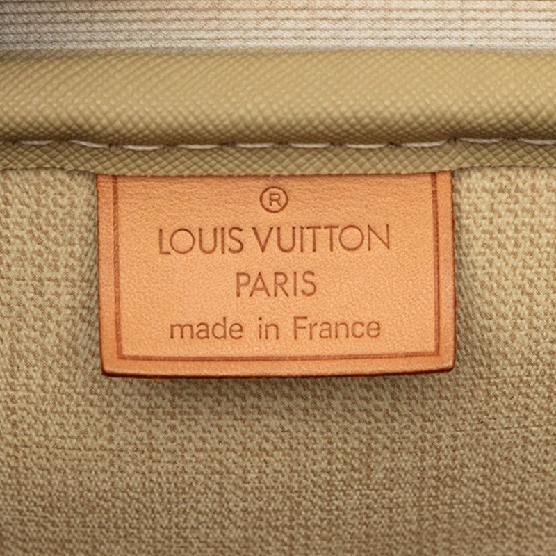 Louis Vuitton Monogram Deauville Handbag Brown Leather — view 5