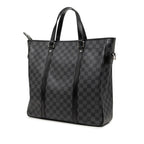 Louis Vuitton Damier Graphite Tadao Tote Shoulder Bag 2-Way Black Gray Leather — view 2