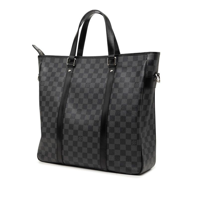 Louis Vuitton Damier Graphite Tadao Tote Shoulder Bag 2-Way Black Gray Leather — view 2