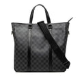 Louis Vuitton Damier Graphite Tadao Tote Shoulder Bag 2-Way Black Gray Leather