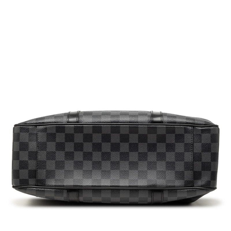 Louis Vuitton Damier Graphite Tadao Tote Shoulder Bag 2-Way Black Gray Leather — view 3