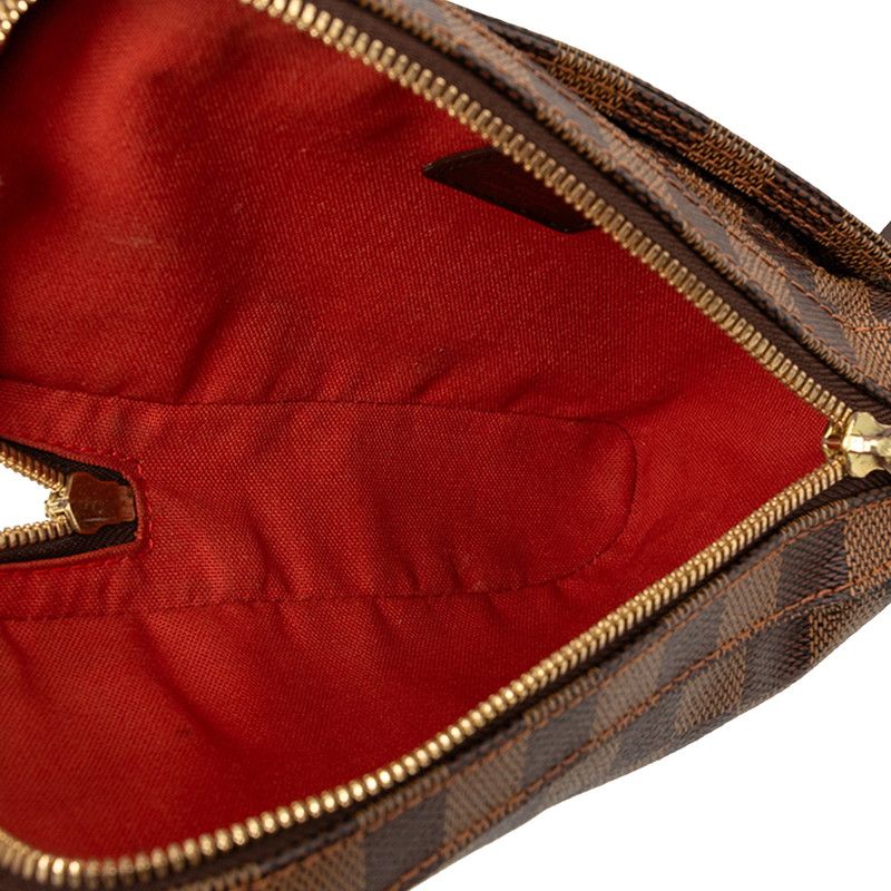 Louis Vuitton Damier Geronimos Shoulder Bag Brown Leather — view 4