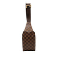 Louis Vuitton Damier Geronimos Shoulder Bag Brown Leather