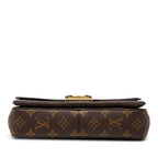 Louis Vuitton Monogram Sac Malso Chain Shoulder Bag Brown Black Leather — view 3