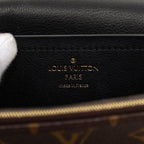 Louis Vuitton Monogram Sac Malso Chain Shoulder Bag Brown Black Leather — view 5