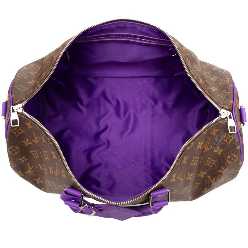 Louis Vuitton Monogram Macassar Keepall Bandouliere 50 Boston Bag 2-Way Baylet — view 4