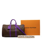 Louis Vuitton Monogram Macassar Keepall Bandouliere 50 Boston Bag 2-Way Baylet — view 6