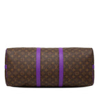Louis Vuitton Monogram Macassar Keepall Bandouliere 50 Boston Bag 2-Way Baylet — view 3