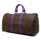 Louis Vuitton Monogram Macassar Keepall Bandouliere 50 Boston Bag 2-Way Baylet — view 2