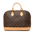 Louis Vuitton Monogram Alma PM Handbag Brown Leather