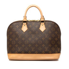 Louis Vuitton Monogram Alma PM Handbag Brown Leather