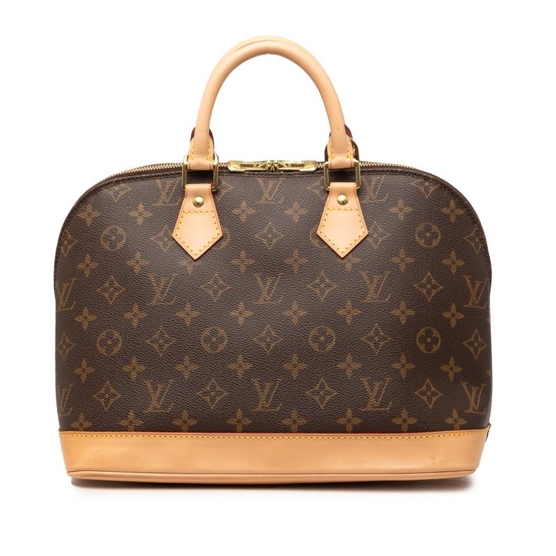 Louis Vuitton Monogram Alma PM Handbag Brown Leather