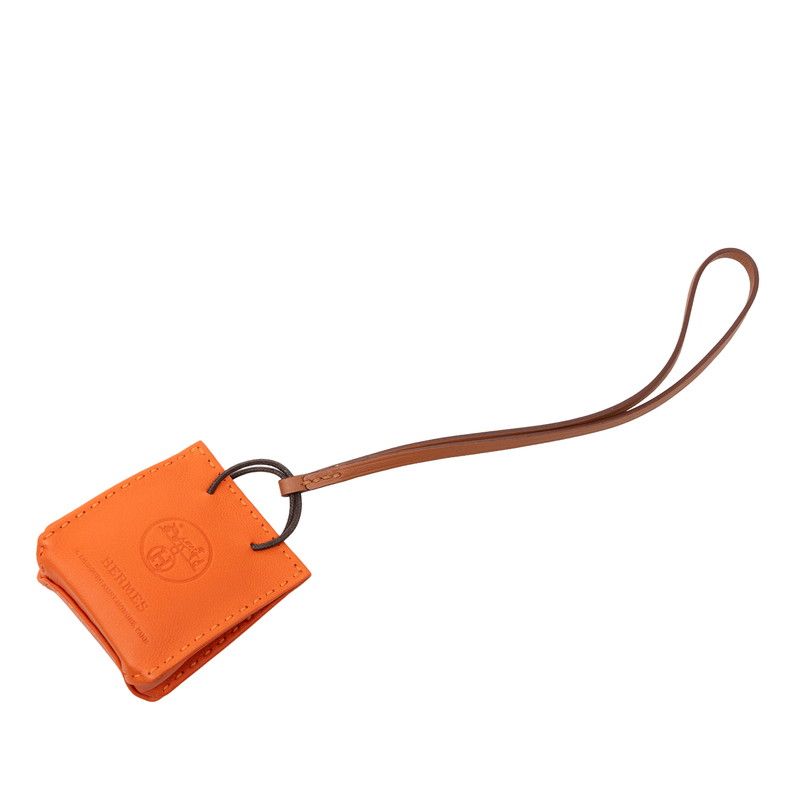 Hermes Sac Orange Bag Charm Fu Gold Agno Milo