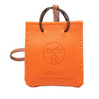 Hermes Sac Orange Bag Charm Fu Gold Agno Milo — view 3