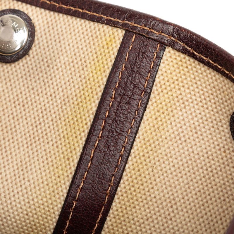 Hermes Garden Party PM Tote Beige Brown Toile Ash Negonda — view 6