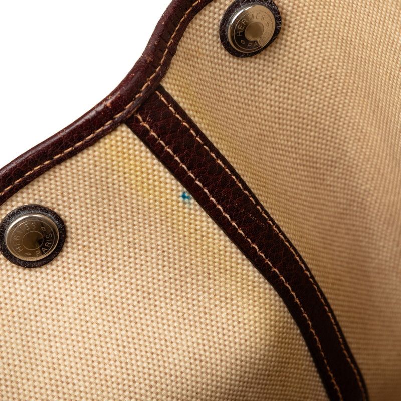 Hermes Garden Party PM Tote Beige Brown Toile Ash Negonda — view 5