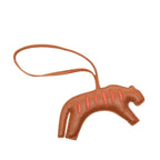 Hermes Rooroo Tiger Bag Charm Gold Rose Texas Agneau Milo — view 2
