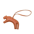 Hermes Rooroo Tiger Bag Charm Gold Rose Texas Agneau Milo