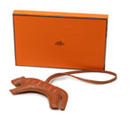 Hermes Rooroo Tiger Bag Charm Gold Rose Texas Agneau Milo — view 4