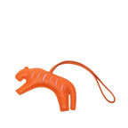 Hermes Loulou Tiger Bag Charm Orange Pink Agno Milo