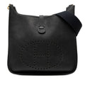 Hermes Evelyne GM Crossbody Shoulder Bag Black Taurillon Clemence