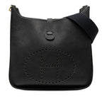 Hermes Evelyne GM Crossbody Shoulder Bag Black Taurillon Clemence