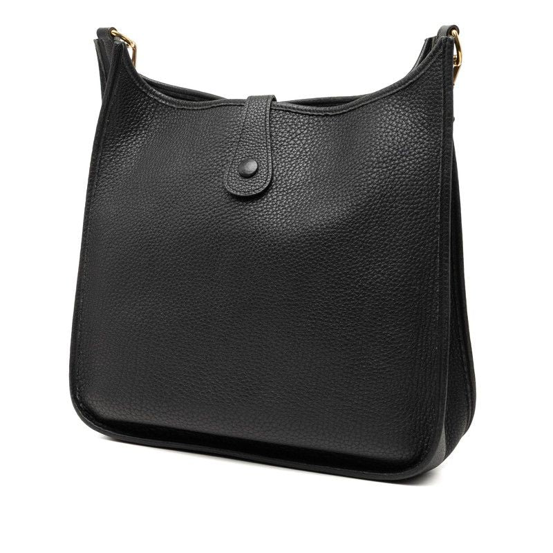 Hermes Evelyne GM Crossbody Shoulder Bag Black Taurillon Clemence — view 2