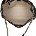 Gucci Interlocking Soho Chain Tote Shoulder Bag Black Leather — view 4