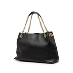 Gucci Interlocking Soho Chain Tote Shoulder Bag Black Leather — view 2