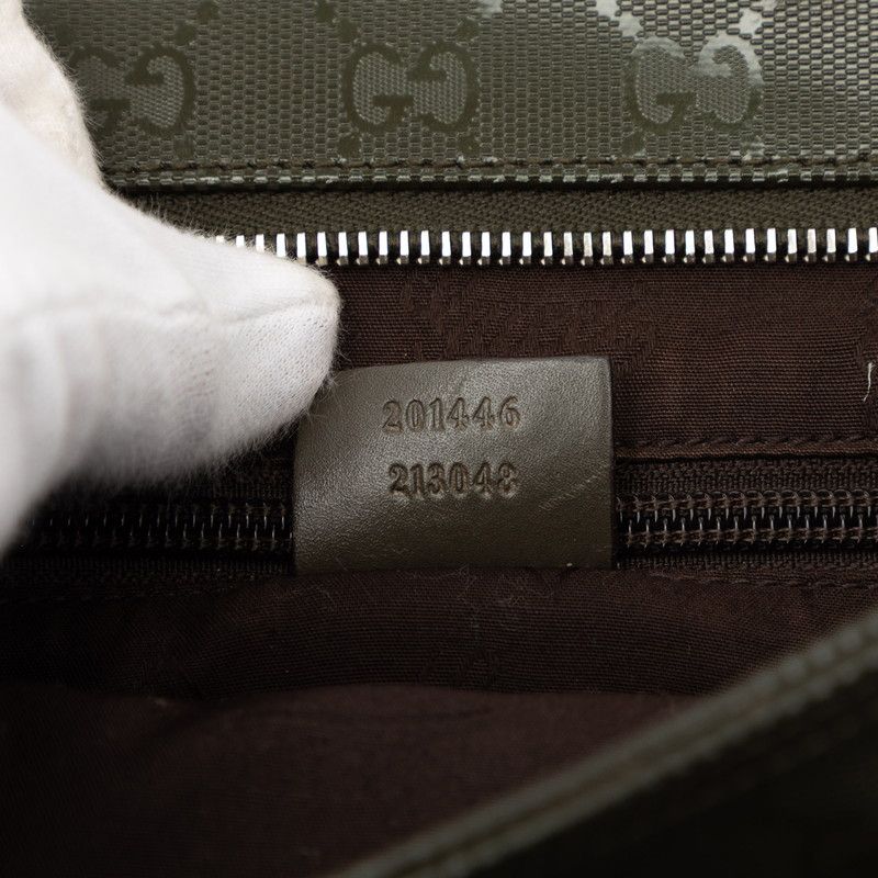 Gucci GG Supreme Crossbody Shoulder Bag Moss Green Leather — view 6