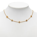 Louis Vuitton Monogram Flower Full Chain Necklace Gold Plated
