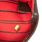 Louis Vuitton Damier Neverfull PM Tote Brown Leather — view 6