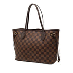 Louis Vuitton Damier Neverfull PM Tote Brown Leather — view 2