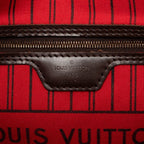 Louis Vuitton Damier Neverfull PM Tote Brown Leather — view 5
