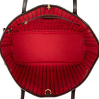 Louis Vuitton Damier Neverfull PM Tote Brown Leather — view 4