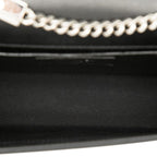Saint Laurent Kate Small YSL Logo Chain Shoulder Bag Black Silver Leather — view 4