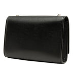 Saint Laurent Kate Small YSL Logo Chain Shoulder Bag Black Silver Leather — view 2